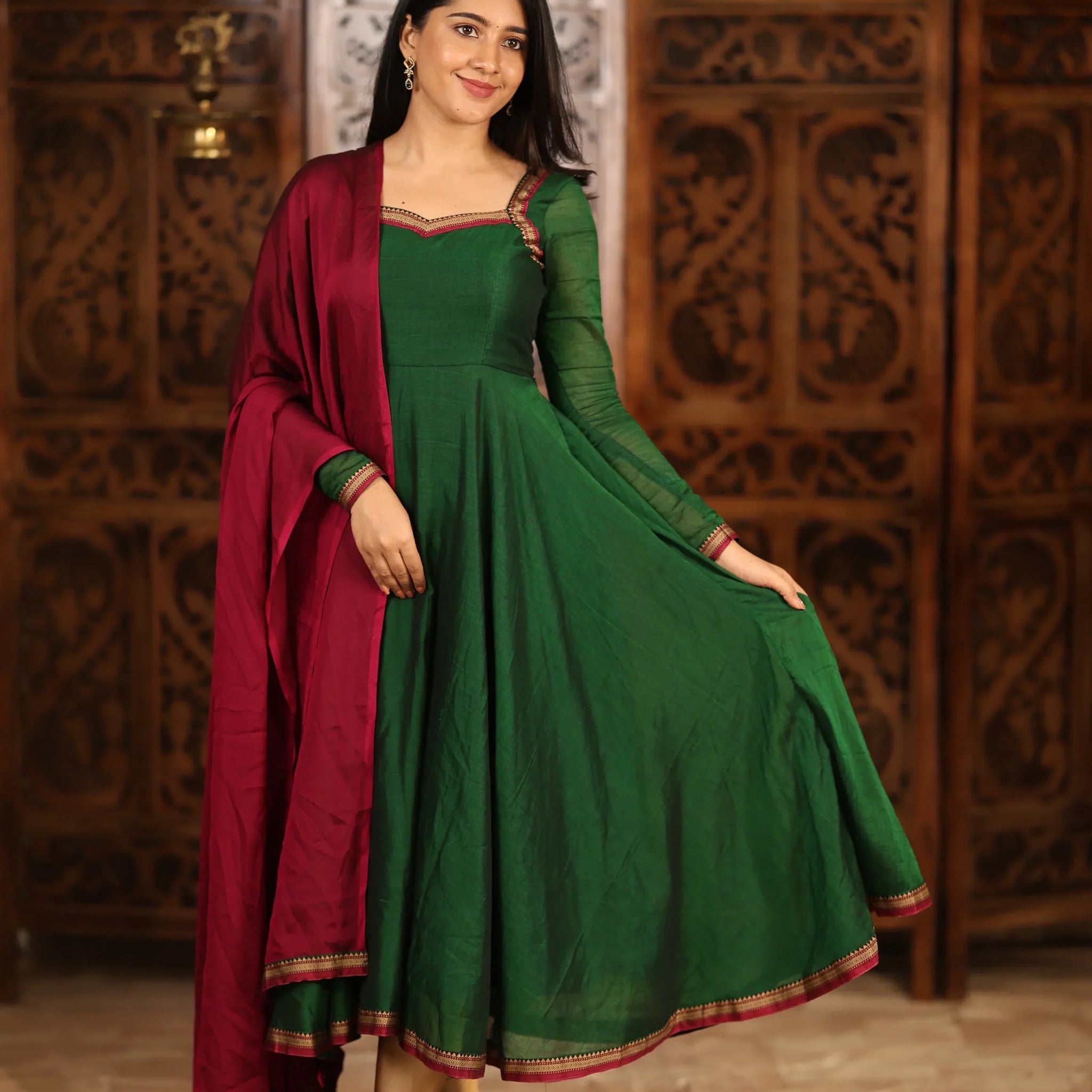 Thendral Pure Cotton Anarkali